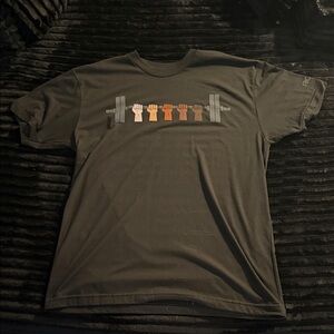 Rogue Black Short-Sleeve Tee with Multitone Fist Barbell Graphic